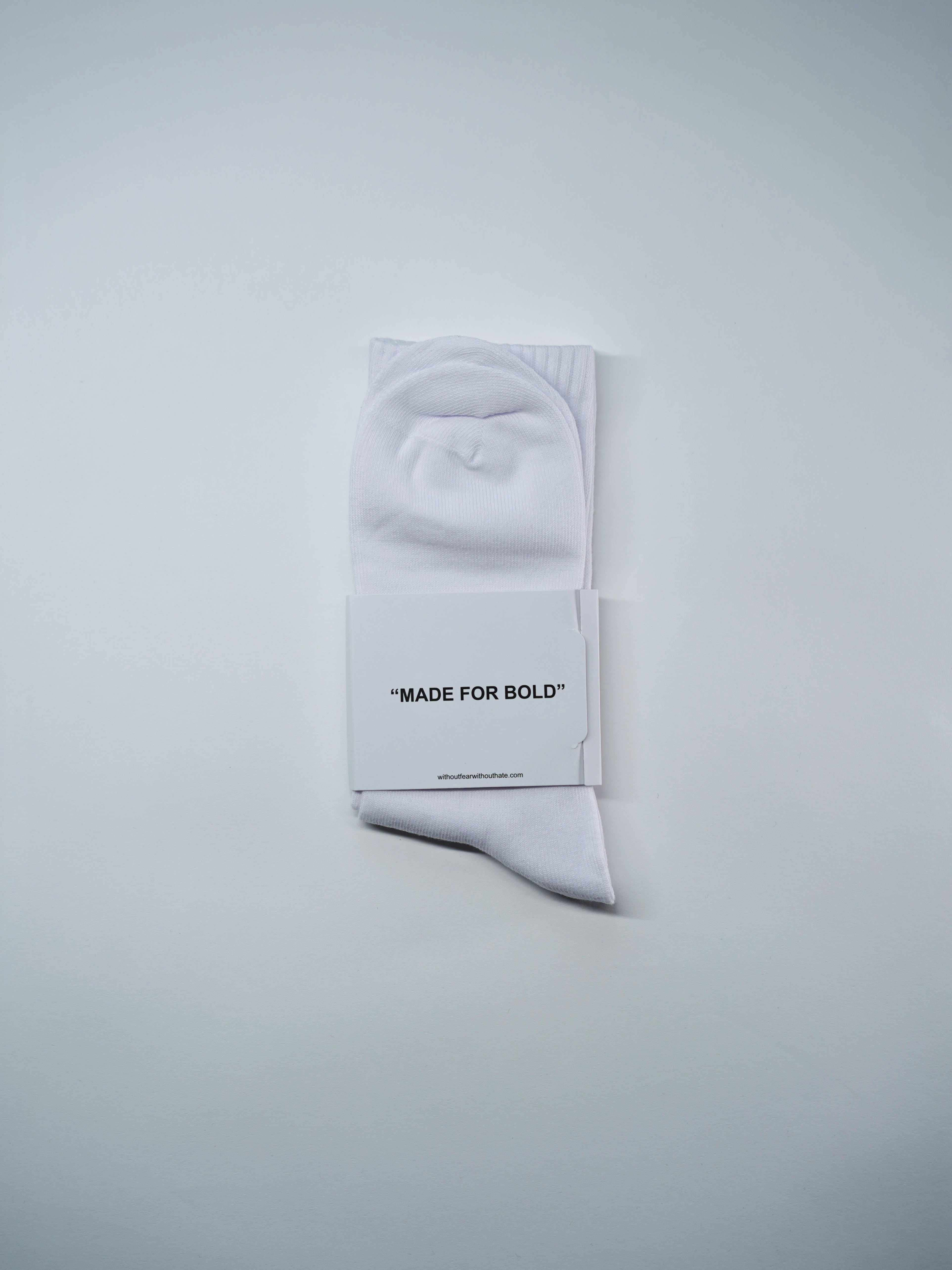 White Classic Logo Socks