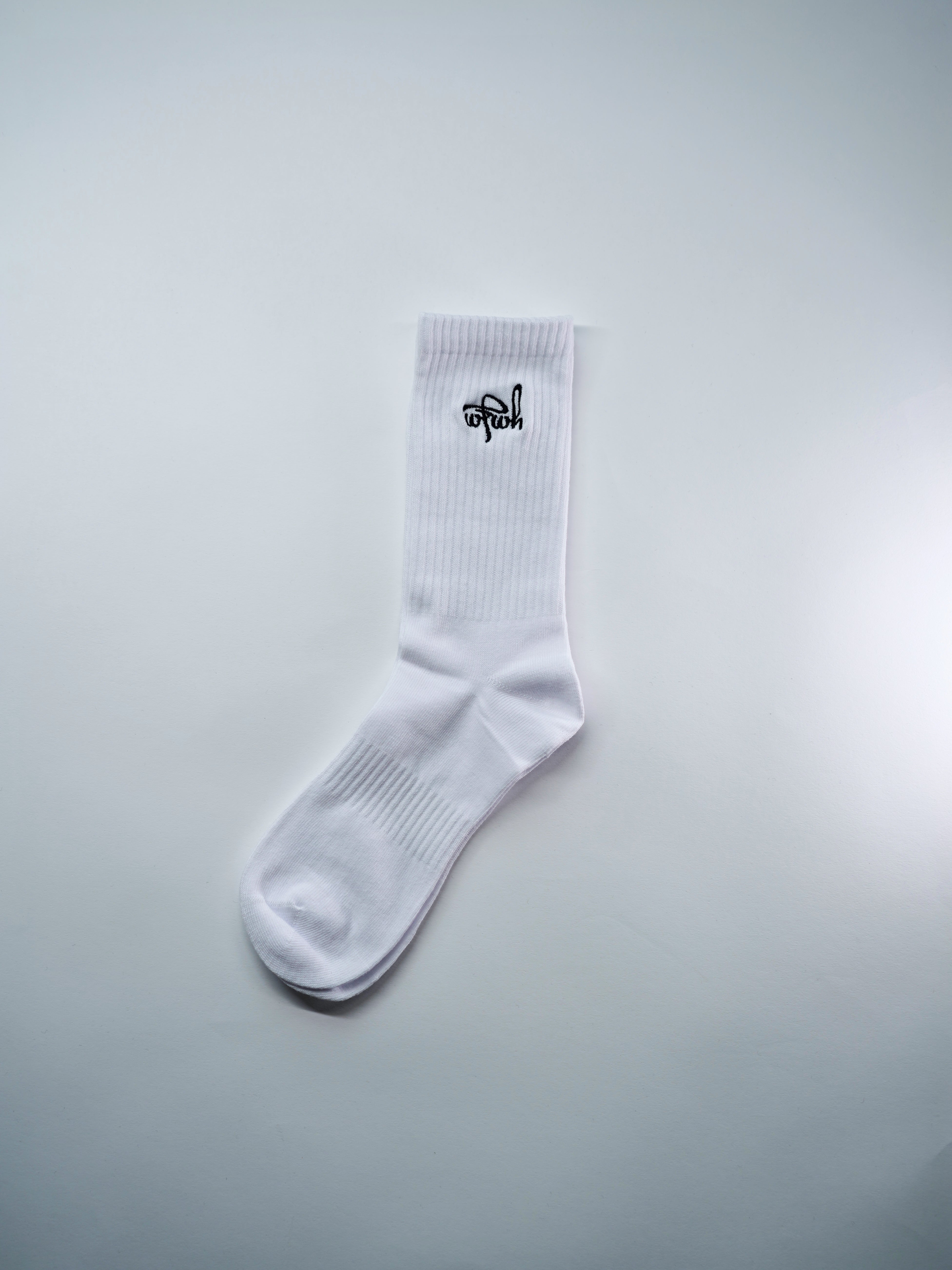 White Classic Logo Socks