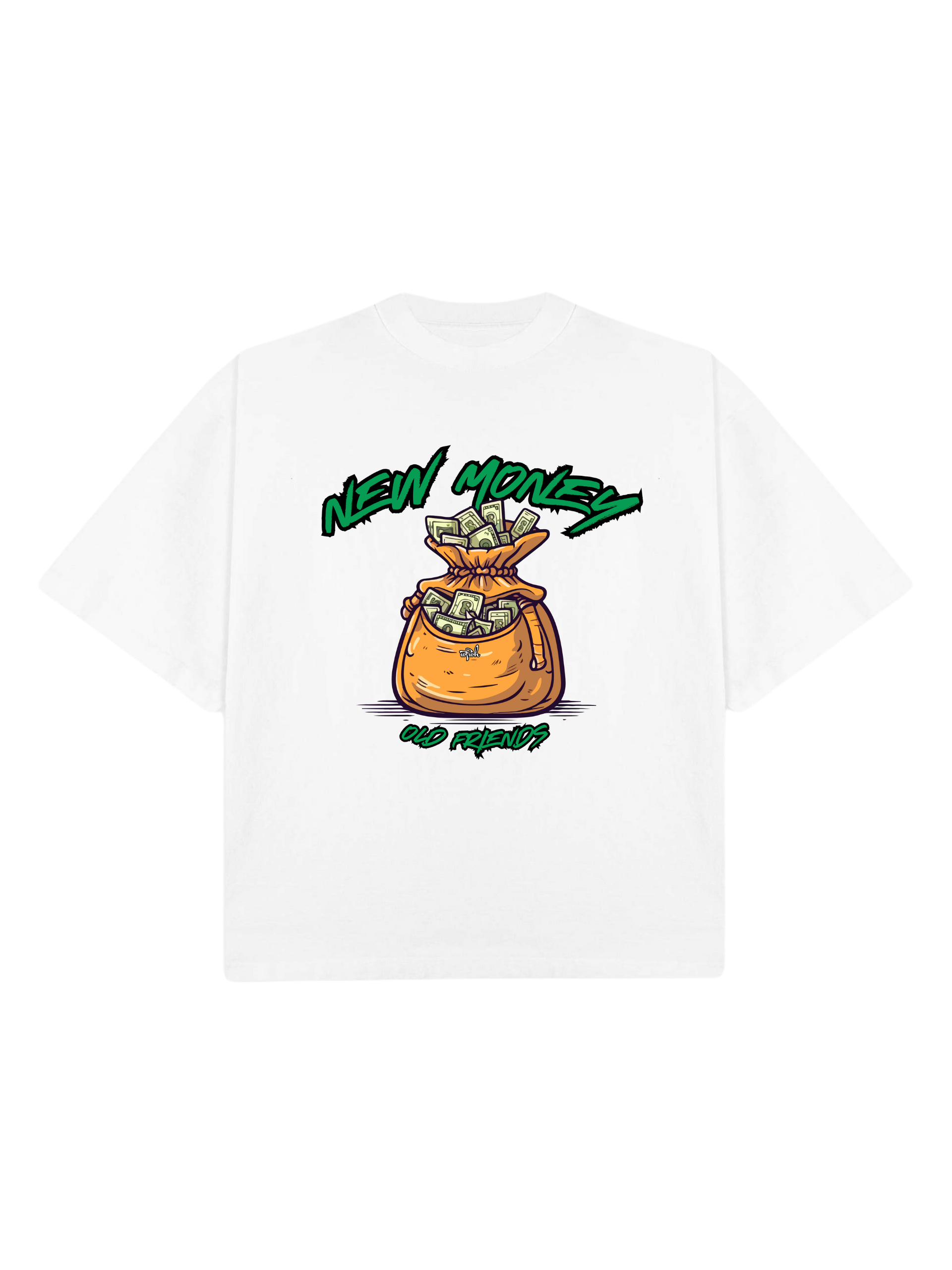 WITHOUTFEARWITHOUTHATE#OVERSIZED#tshirt#white#newmoney#old#friends#NOTBASIC#front#mockup