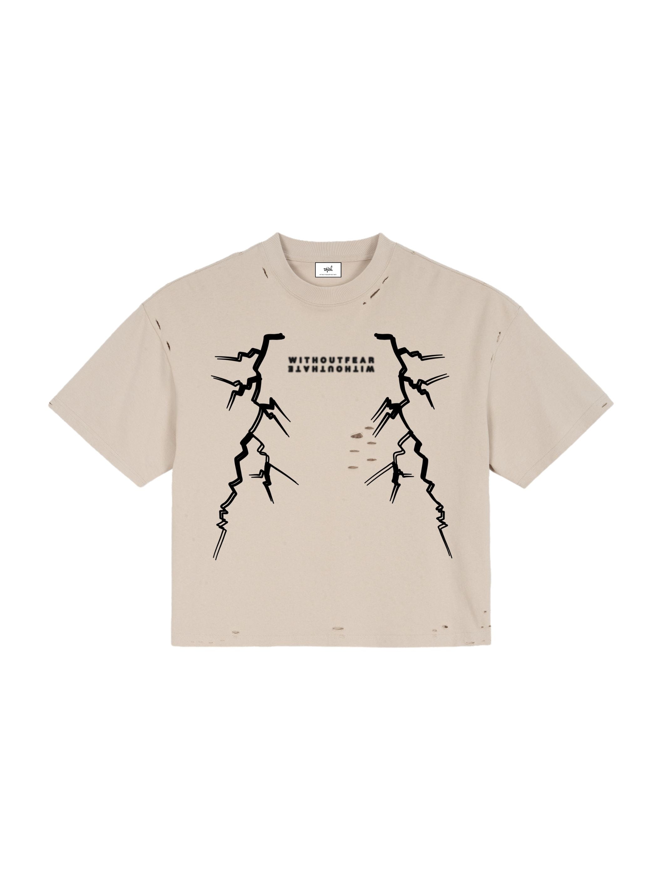 #KHAKHIDISTRESSED #CROPPED#BOXYFIT#TSHIRT#WFWH